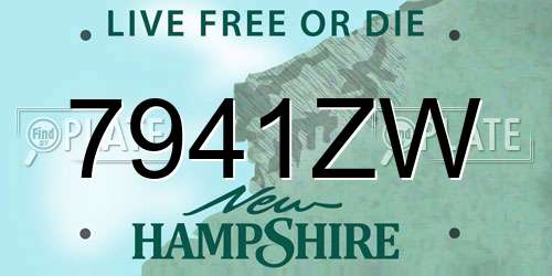 7941ZW New Hampshire License Plate
