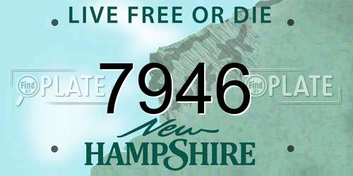 7946 New Hampshire License Plate