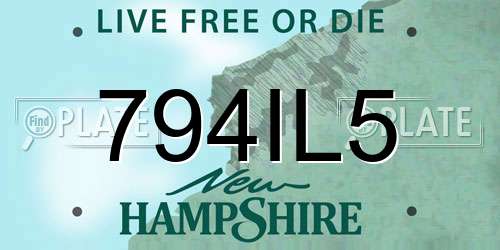 794IL5 New Hampshire License Plate