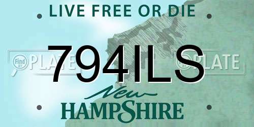 794ILS New Hampshire License Plate