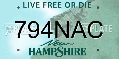 794NAC New Hampshire License Plate