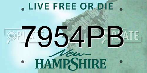 7954PB New Hampshire License Plate