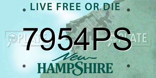 7954PS New Hampshire License Plate