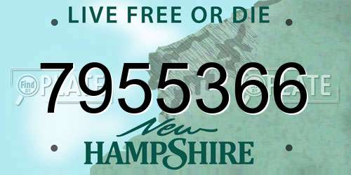 7955366 New Hampshire License Plate
