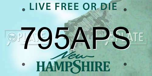 795APS New Hampshire License Plate