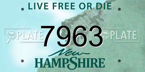 7963 New Hampshire License Plate