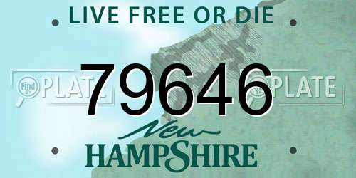79646 New Hampshire License Plate