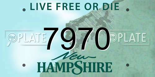 7970 New Hampshire License Plate