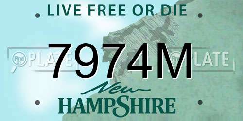 7974M New Hampshire License Plate