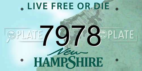 7978 New Hampshire License Plate