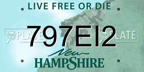 797EI2 New Hampshire License Plate