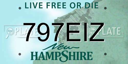 797EIZ New Hampshire License Plate