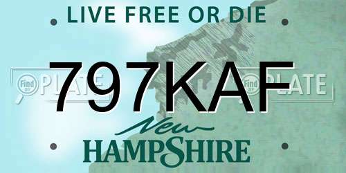 797KAF New Hampshire License Plate