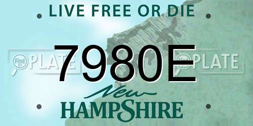 7980E New Hampshire License Plate