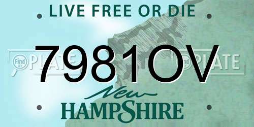 7981OV New Hampshire License Plate