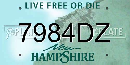 7984DZ New Hampshire License Plate