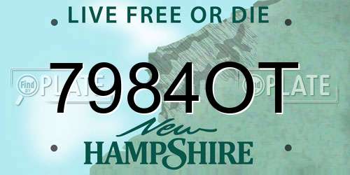 7984OT New Hampshire License Plate
