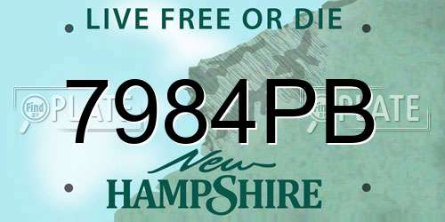 7984PB New Hampshire License Plate