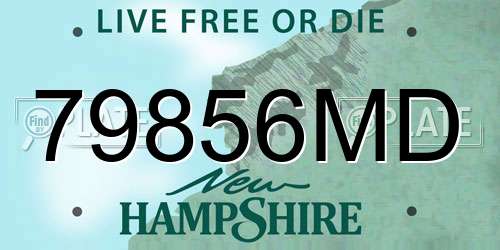 79856MD New Hampshire License Plate
