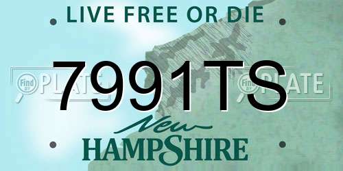 7991TS New Hampshire License Plate