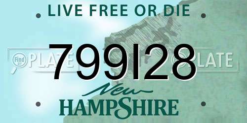 799I28 New Hampshire License Plate