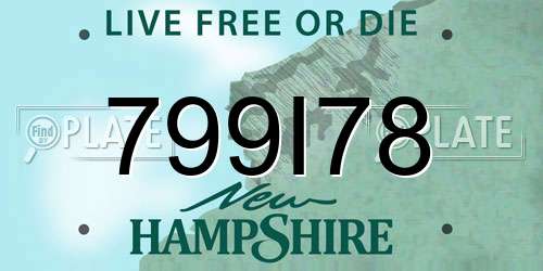 799I78 New Hampshire License Plate