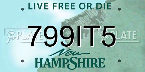 799IT5 New Hampshire License Plate