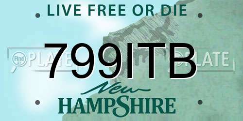 799ITB New Hampshire License Plate