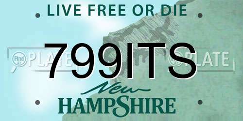 799ITS New Hampshire License Plate