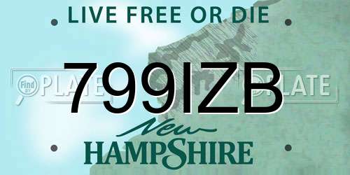799IZB New Hampshire License Plate