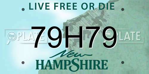 79H79 New Hampshire License Plate
