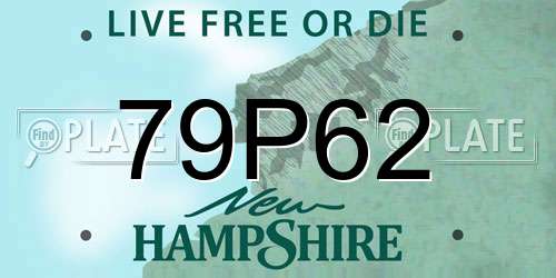 79P62 New Hampshire License Plate