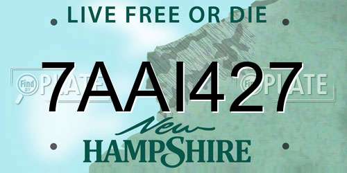 7AAI427 New Hampshire License Plate