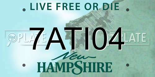 7ATI04 New Hampshire License Plate