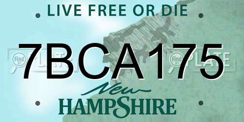 7BCA175 New Hampshire License Plate