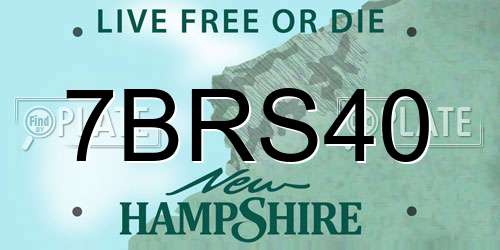 7BRS40 New Hampshire License Plate