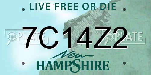 7C14Z2 New Hampshire License Plate