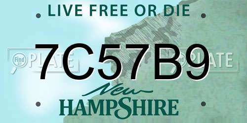 7C57B9 New Hampshire License Plate