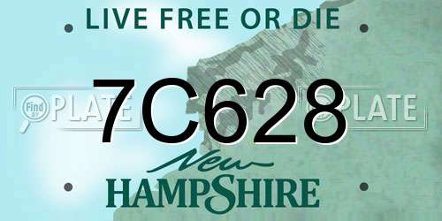 7C628 New Hampshire License Plate