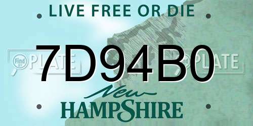 7D94B0 New Hampshire License Plate