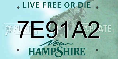 7E91A2 New Hampshire License Plate