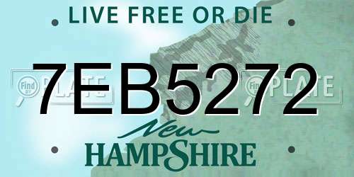 7EB5272 New Hampshire License Plate