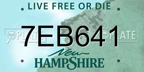 7EB641 New Hampshire License Plate