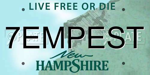 7EMPEST New Hampshire License Plate