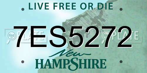 7ES5272 New Hampshire License Plate