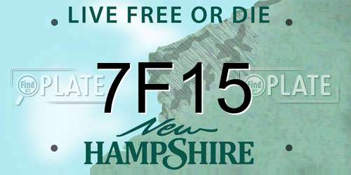 7F15 New Hampshire License Plate