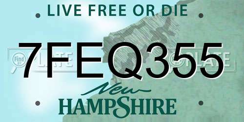 7FEQ355 New Hampshire License Plate