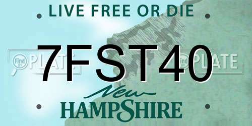 7FST40 New Hampshire License Plate