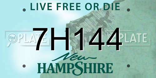 7H144 New Hampshire License Plate