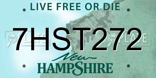 7HST272 New Hampshire License Plate